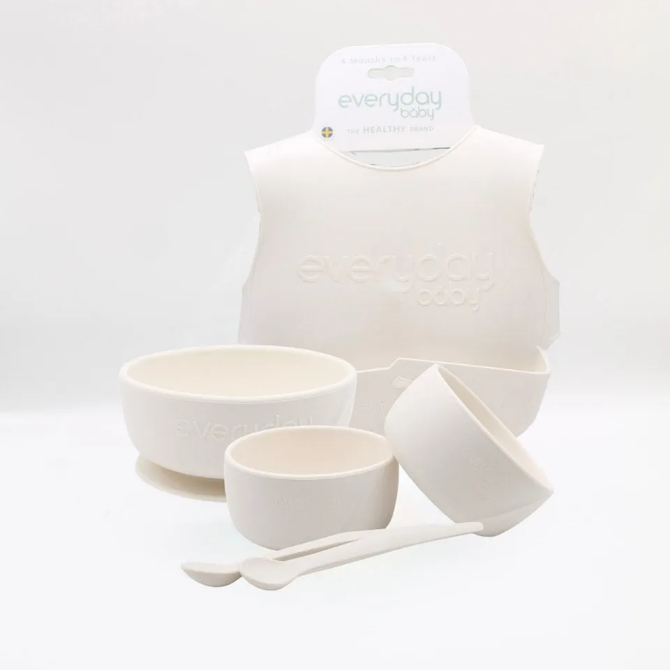 Everyday Baby Esslern-Set Silikon Ljus Beige 6-teilig Esslernen