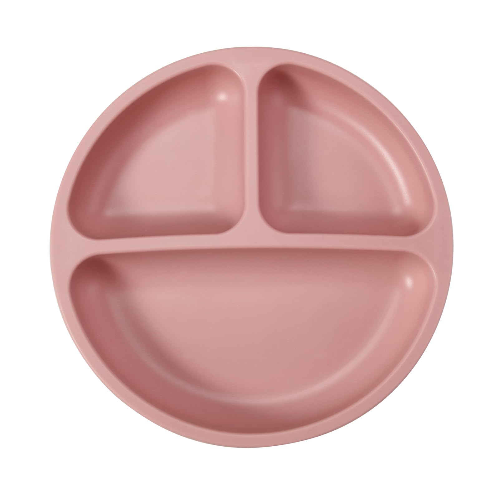 PandaEar Plates Saugteller 3er-Set Rosa Silikon abgeteilt