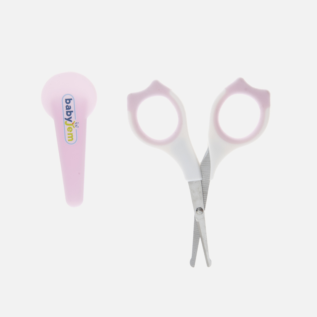 BabyJem Banyo Baby-Nagelschere Edelstahl mit Kappe rund