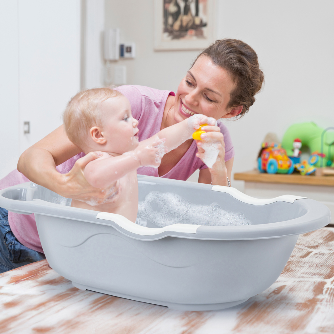 BabyJem Banyo Baby Badewanne mit Ablauf 0-18 Monate