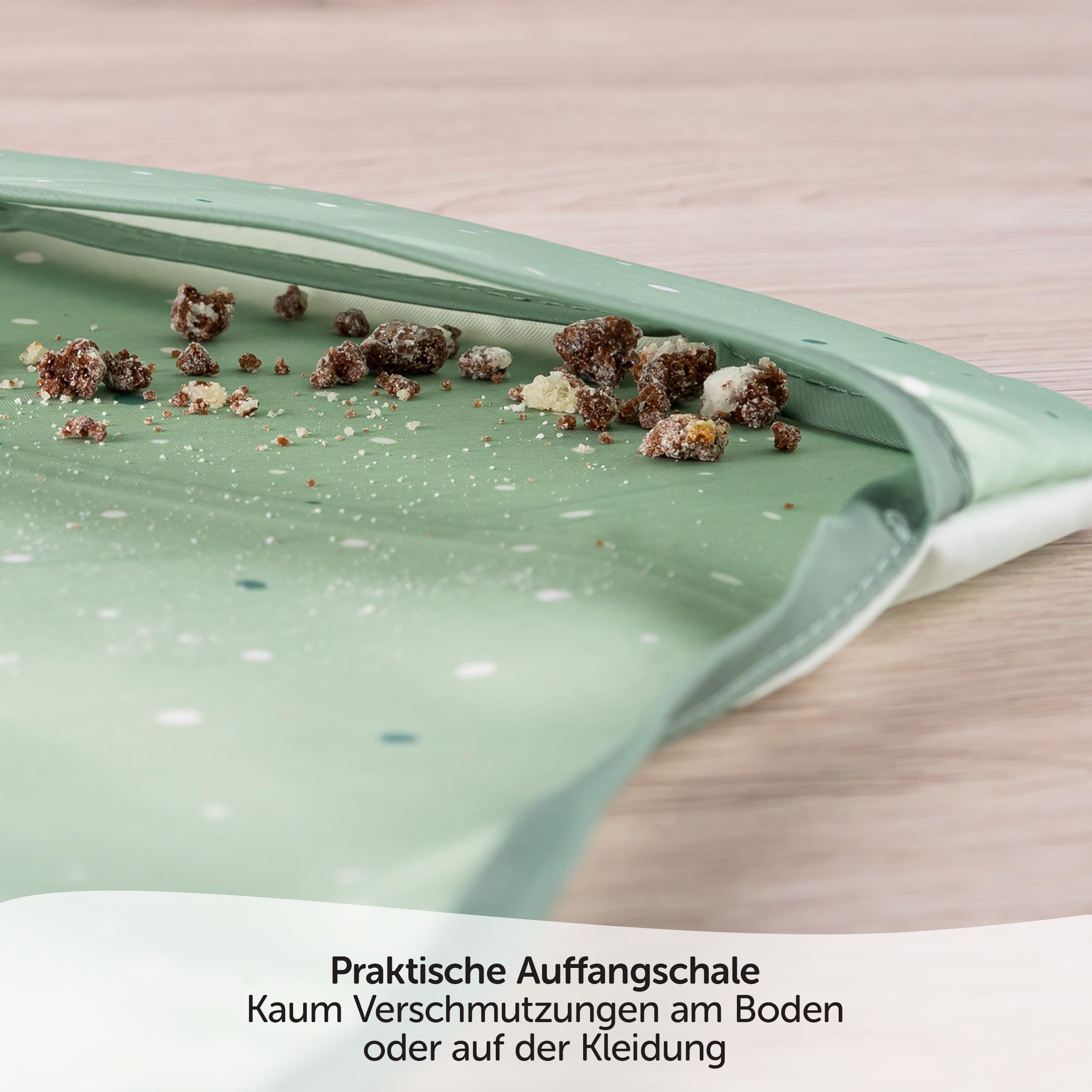 MiaMia Lätzchen 3er Set Ärmellätzchen Grün mit Schale