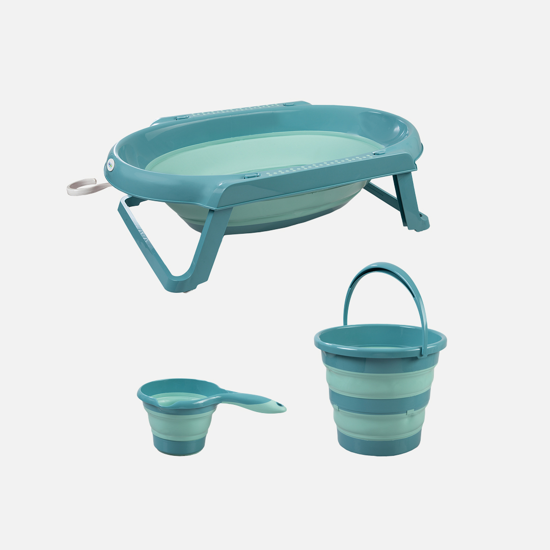 BabyJem Banyo Faltbares Badeset 3-tlg mit Wanne platzsparend