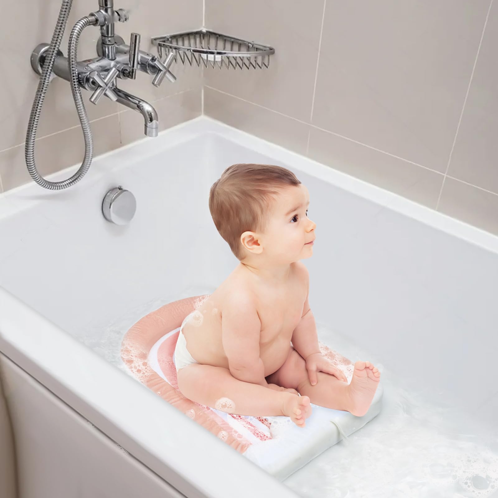 PandaEar Bad Badeauflage Baby Rosa Waschbecken Kissen