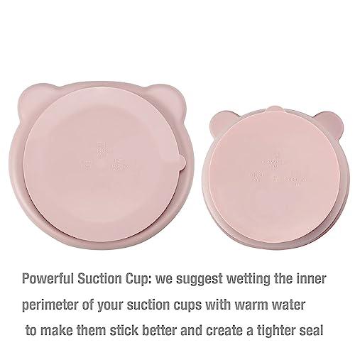 PandaEar Feeding Set Teller Schüssel Löffel Silikon Braun Saugnapf
