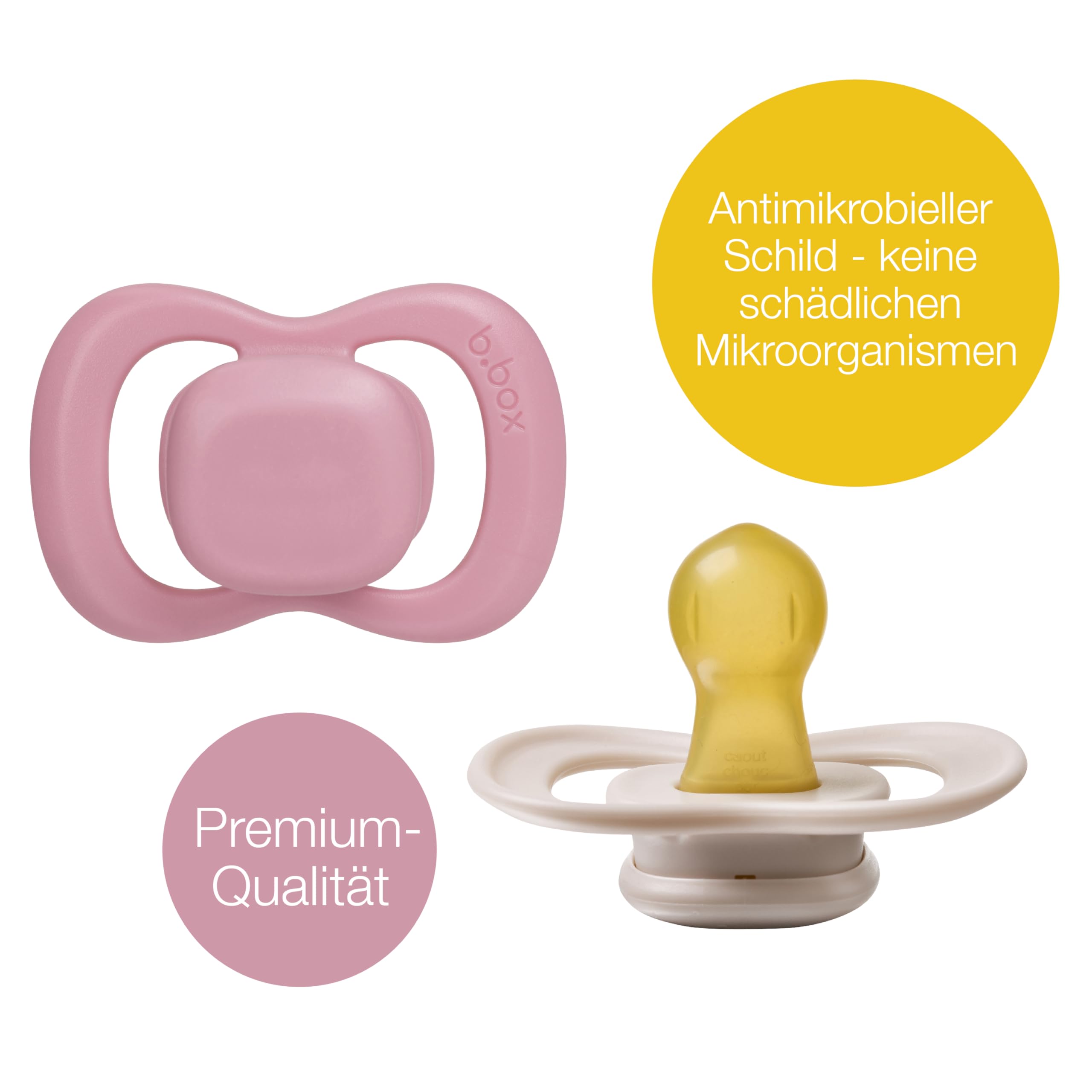 b.box Baby Schnuller Größe 1 Latex 2er Pack 0-6 Monate Kirsch