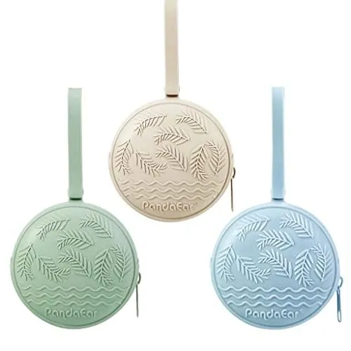 PandaEar Pacifiers Schnullerbox 3er Silikon mit Band