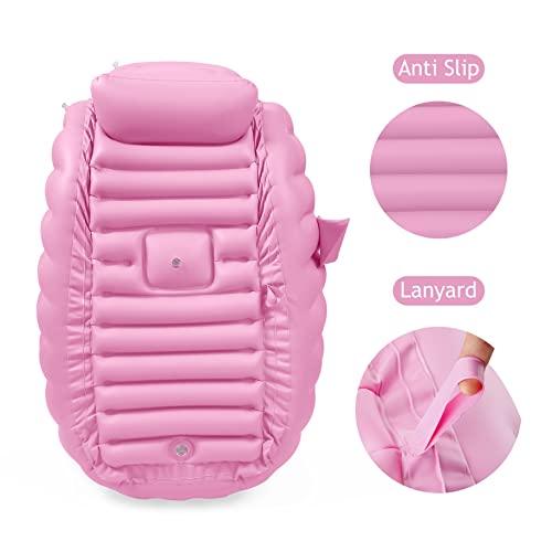PandaEar Babybadewanne Aufblasbar Pink 0-36 Monate Pumpe